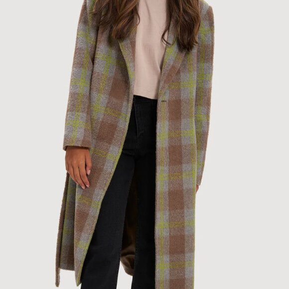 Noize Long Length Vegan Wool Coat - Picture 5 of 8